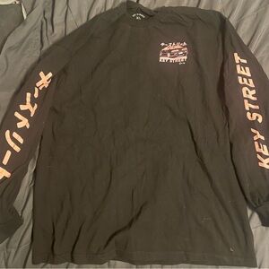 Black Graphic Long Sleeve Tee